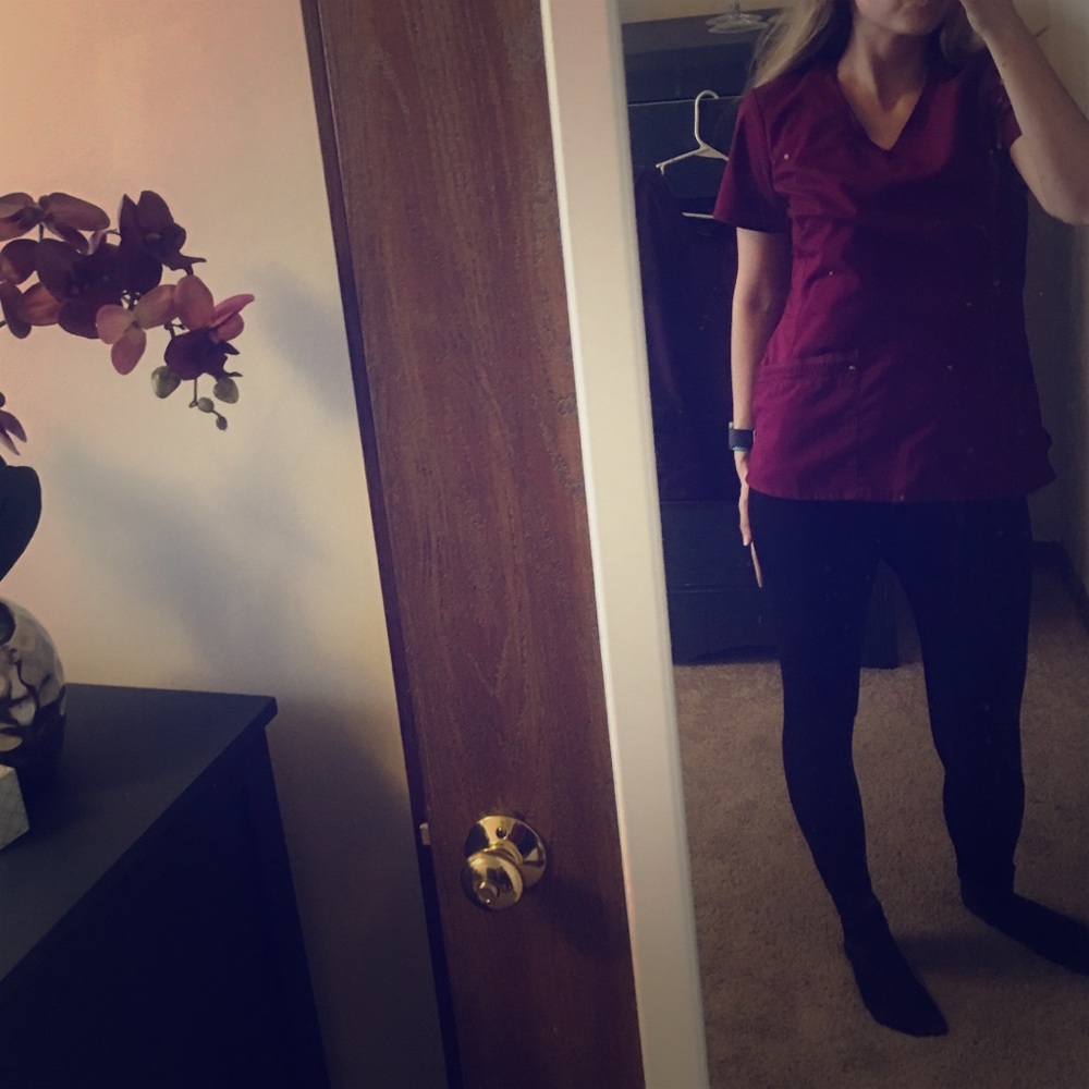 Purple Label YOGA - Plum Scrub Top